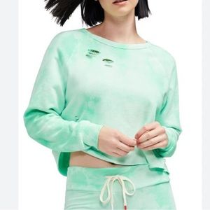 NWOT WIildfox Plasma World Tour Crop Top Green Ash